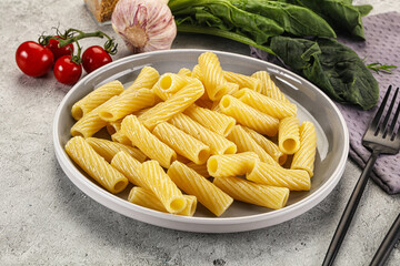 Italian cuisine - cooked pasta tortiglioni