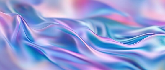 Obraz premium Iridescent Fabric Waves Abstract Pastel Colors