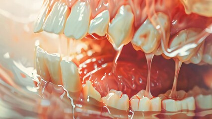 Sensitive Teeth: The Sharp, Shooting Pain of Tooth Sensitivity - Picture a scene where teeth feel sensitive to hot, cold, or sweet stimuli, causing sharp, shooting pain 