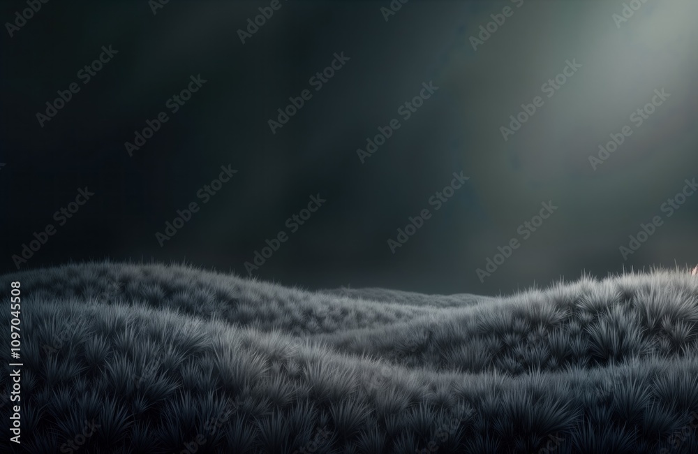 Poster grey grass field. dark monochrome landscape. abstract nature art. soft blurred background. elegant v
