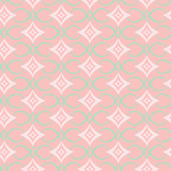 seamless  Abstract pattern with Diamond and Curve Motif
