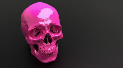 Obraz premium pink skull