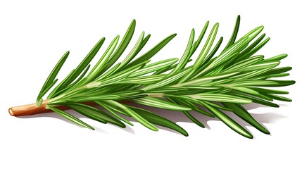 Fototapeta premium Fresh Rosemary Herb Isolated on a Plain Background 