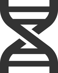 Minimalistic DNA Double Helix Icon