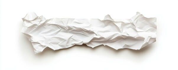 Obraz premium Crumpled white paper isolated on white background, perfect for design