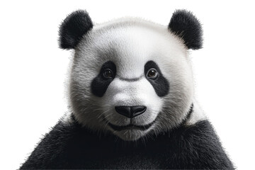 An adorable high-resolution panda isolated on a white background.