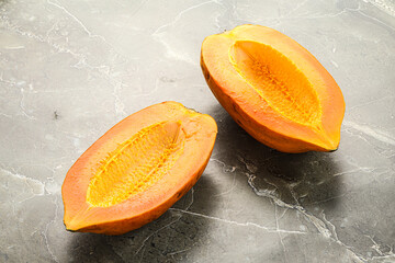 Ripe sweet tropical exotic papaya