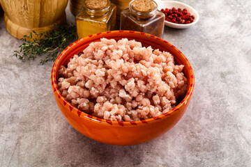 Homemade Raw pork minced meat