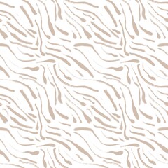 Seamless abstract textured pattern. Simple background beige, white texture. Digital brush strokes background. Lines. Design for textile fabrics, wrapping paper, background, wallpaper, cover.