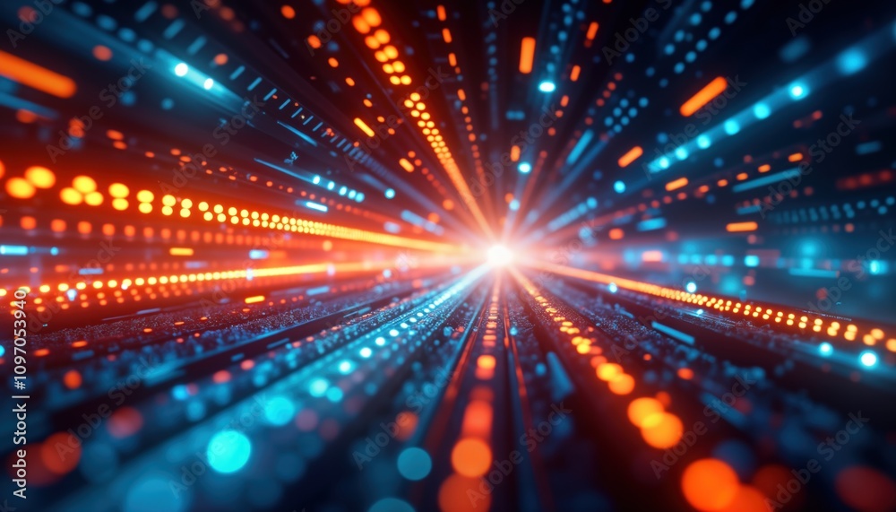 Poster abstract glowing tech background. dynamic motion design. colorful spiral energy. bright shiny light 