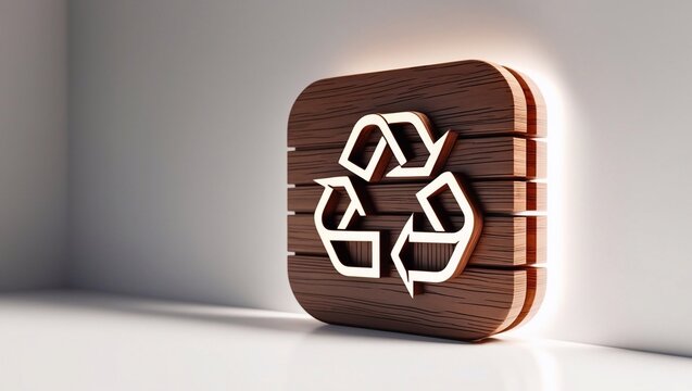 Wood recycable icon