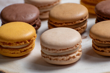 macaroons on a wooden table