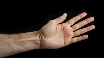 Human Hand Isolated Indicating Done with Subtle and Direct Expression
