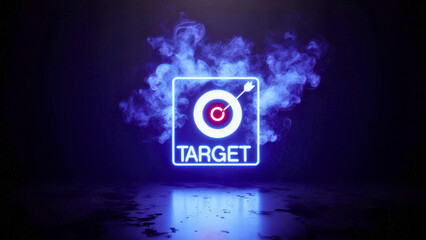 Naklejka premium Achieve your goals target visualization techniques for success in a modern workspace inspiring growth mindset
