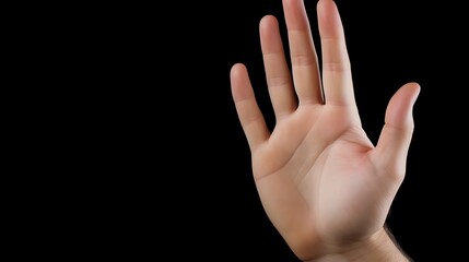 Fototapeta premium Human Hand Isolated Featuring Neutral Pose with Fine, Realistic Details 