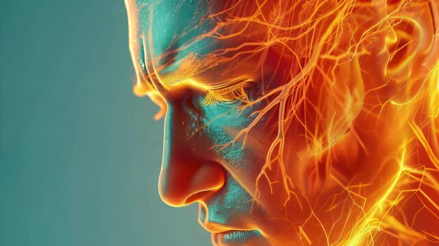 Myasthenia Gravis: The Muscle Weakness and Fatigue - Picture a person with highlighted neuromuscular junction showing dysfunction, experiencing muscle weakness and fatigue 