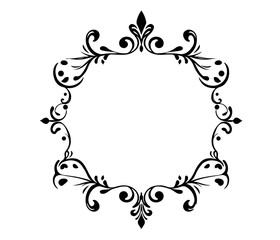 frame with floral ornament, Black Grange frame for your text