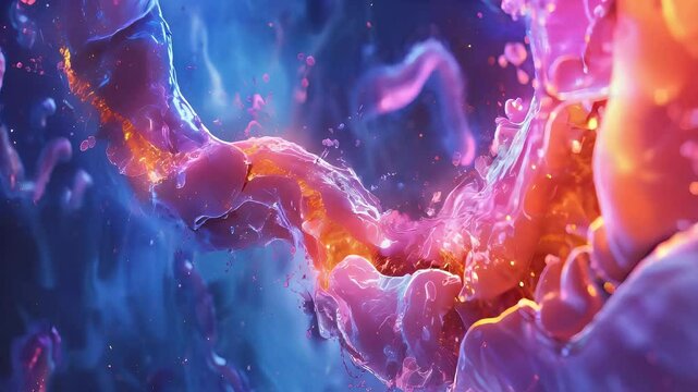 Pancreatitis: The Abdominal Pain and Nausea of Pancreas Inflammation - Visualize a scene where abdominal pain is severe and accompanied by nausea, indicating pancreatitis, inflammation