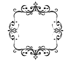 frame with floral elements