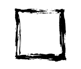 Frame, Frame with splashes, Grunge frame brush square border vector stroke paint