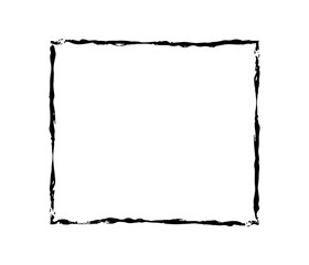 Fototapeta premium Frame, Frame with splashes, Grunge frame brush square border vector stroke paint