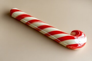 candy cane and festive red and white stripes, perfect holiday decoration and Christmas treat for seasonal celebrations