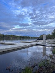 Naklejka premium bridge over the river
