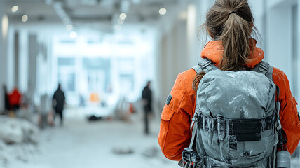 Obraz premium woman walking in the city