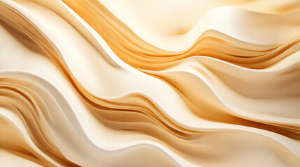 Fototapeta premium Smooth beige waves creating an abstract and elegant design, perfect for backgrounds and textures