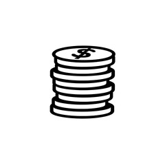 Coin Icon, Minimal Simple Logo