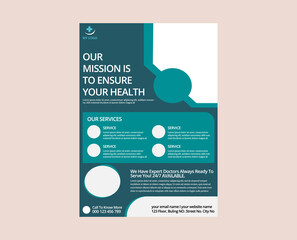 Corporate Business Flyer poster pamphlet brochure cover design layout background, two colors scheme, vector template in A4 size 