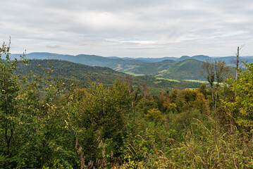 Early autumn Slovenske rudohorie mountains in Slovakia