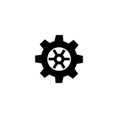Obraz premium Gear Icon, Minimal Simple Logo