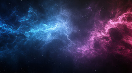 Obraz premium Swirling pink and blue nebula clouds in the vastness of space, creating a mesmerizing cosmic display