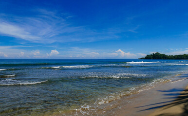 Sea and beach at Playa Punta Uva in Costa Rica.