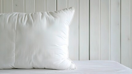 Soft White Pillow Isolated on Clean White Background for Relaxation