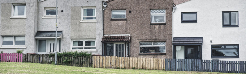 Council flats in poor housing estate in Glasgow