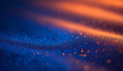 blue and orange glitter