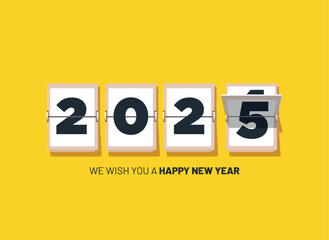 we wish you a happy new year.2025.vector