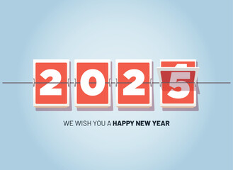 we wish you a happy new year.2025.vector