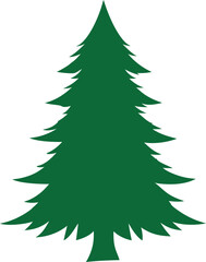 Christmas tree vector art illustration