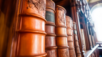 Fototapeta premium Realistic marble statue of justice law concept legal balance classical artwork