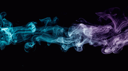 Fototapeta premium colored smoke on a black background