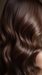 Naklejka premium Close-up of a woman's healthy beautiful hair