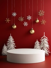 Festive winter decoration display studio visual content holiday theme close-up view