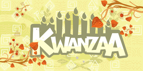 Happy Kwanzaa - banner, poster, illustration