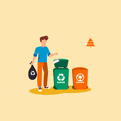 Cleanliness and garbage collection icon vector
