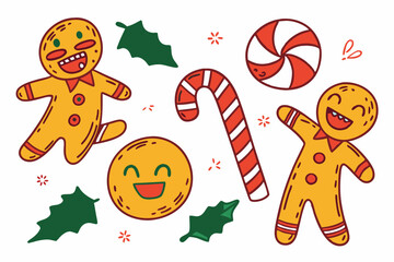 Naklejka premium Create Funny Christmas Blizzard Bonbons Clipart Festive Diy Tutorial