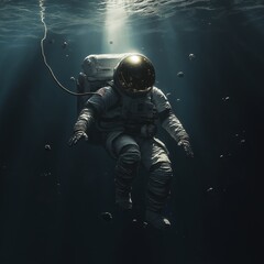 Naklejka premium Oceanic Spacewalk