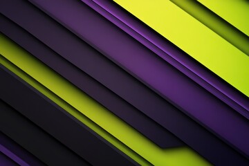 Fototapeta premium Abstract design with layered geometric shapes in purple and green hues.